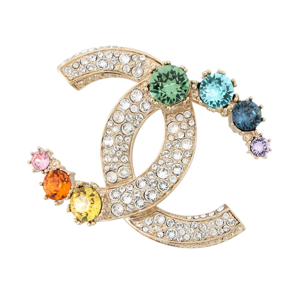 Chanel Brooch Coco Mark Rhinestone A19 S CHANEL Women's BROACH